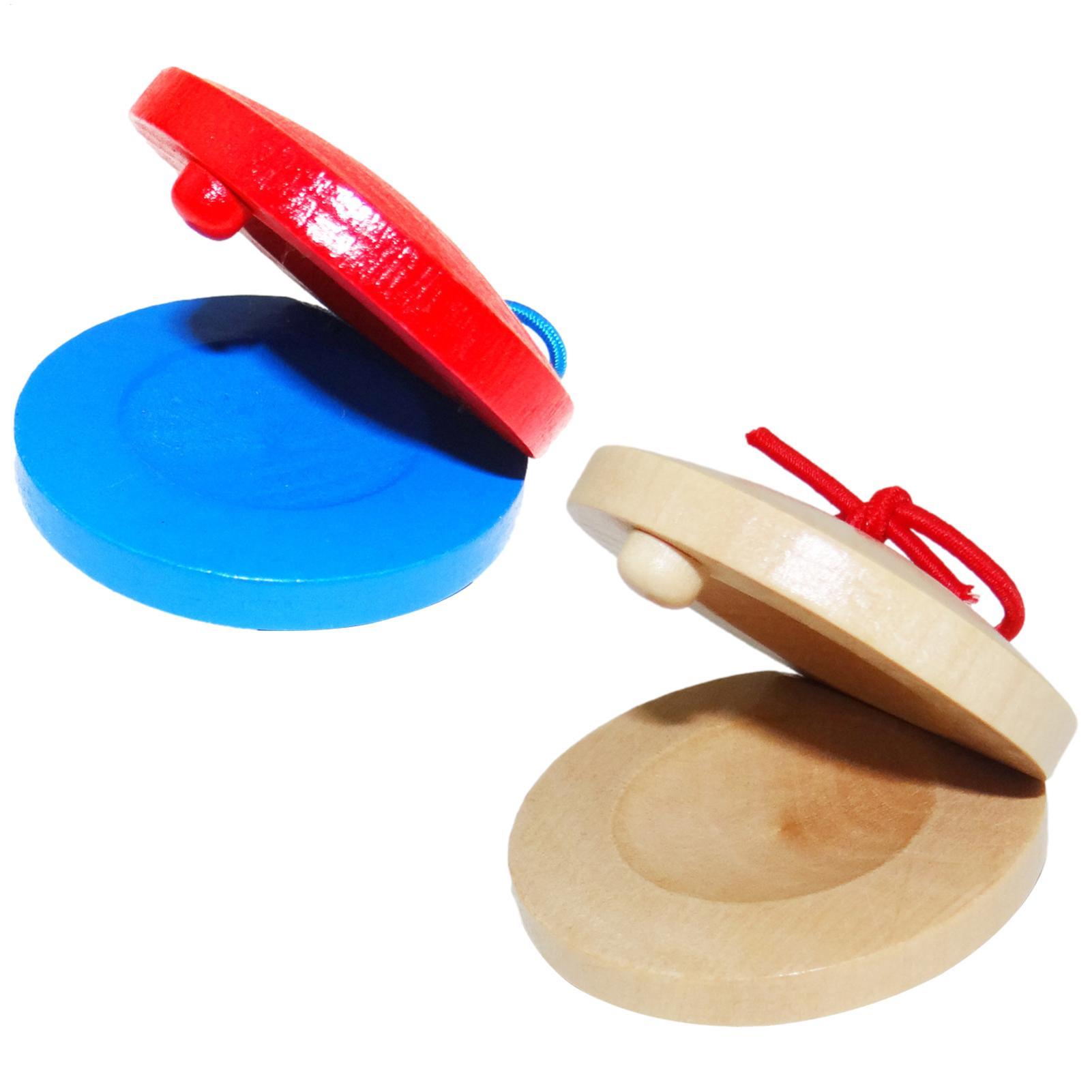 Musical Instrument For Toddlers - 木製カスタネット子供用楽器耐久性のある小さな指カスタネット教育リズムおもちゃ木製カスタネット