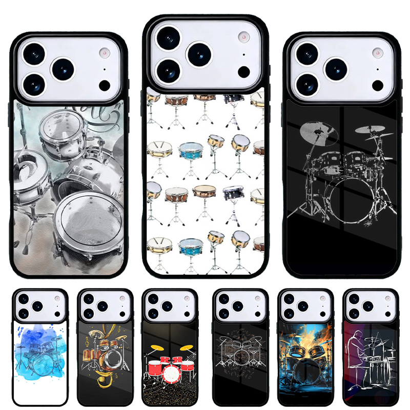 Musical Instrument Quotes - 楽器ドラム柄iPhoneケース iPhone 17 Air 16e 15