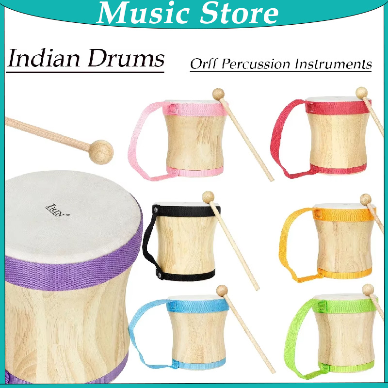 Musical Instrument Indian - IRIN インドドラムプロフェッショナルハンドドラム木製シープスキンドラムドラムスティック打楽器子供の音楽ギフト