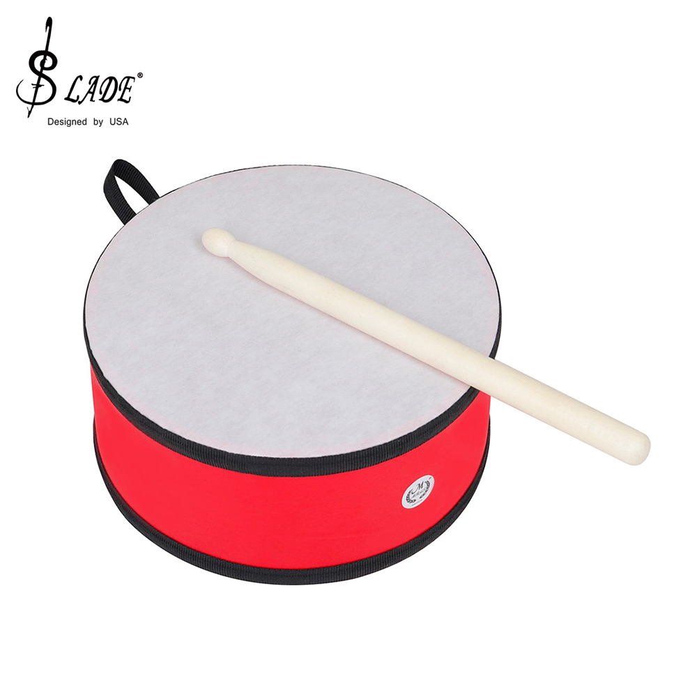 Musical Instrument Indian - Slade-子供のためのタンブラー伝統的なハンドヘルドドラム、両面の頑丈な楽器、ポータブル教育、音楽玩具、インドスタイル