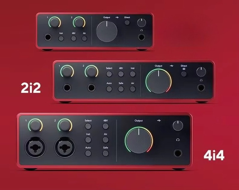 Musical Instruments - Forster Scarlet 2i2クアッド世代サウンドカード オーディオブック制作・録音用 楽器アクセサリー