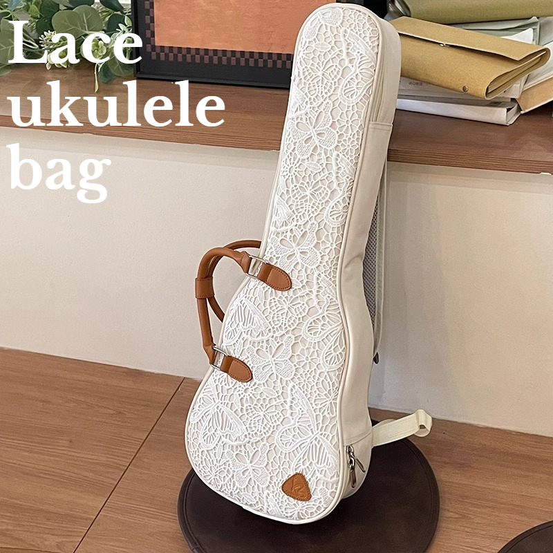 Musical Instrument Bag - 24 インチウクレレバッグ厚みのある耐衝撃性防水傷防止ショルダーポータブルレースウクレレバッグ楽器アクセサリー