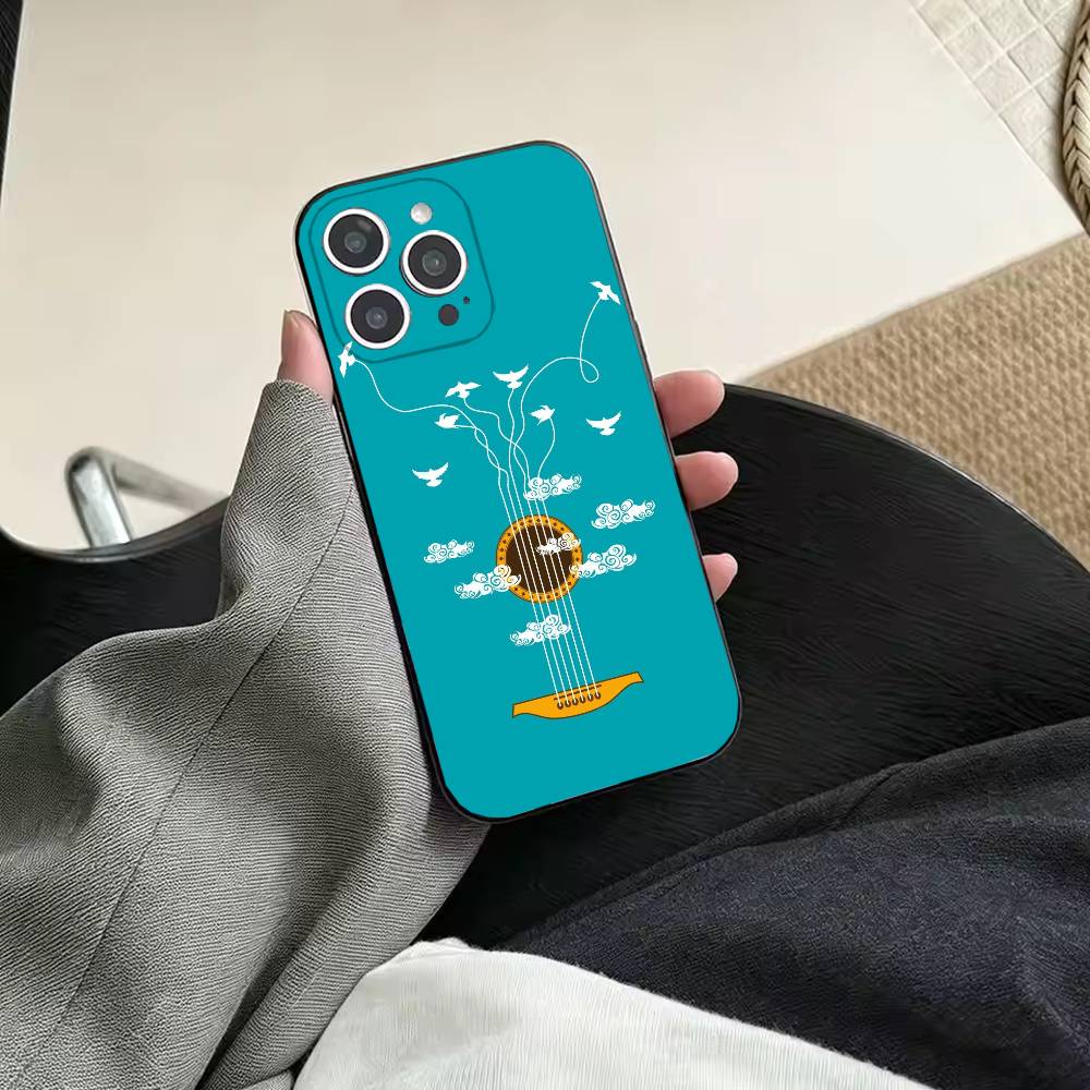 ミニマルなフラット楽器デザインのiPhoneケース（iPho - Musical Instrument Quotes のレビューと価格