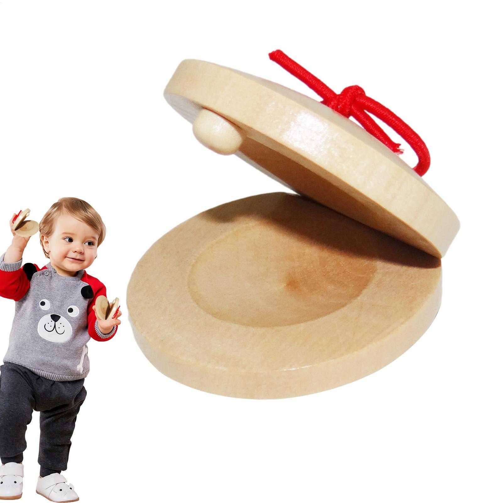 木製カスタネット子供用楽器耐久性のある小さな指カスタネット教 - Musical Instrument For Toddlers のレビューと価格