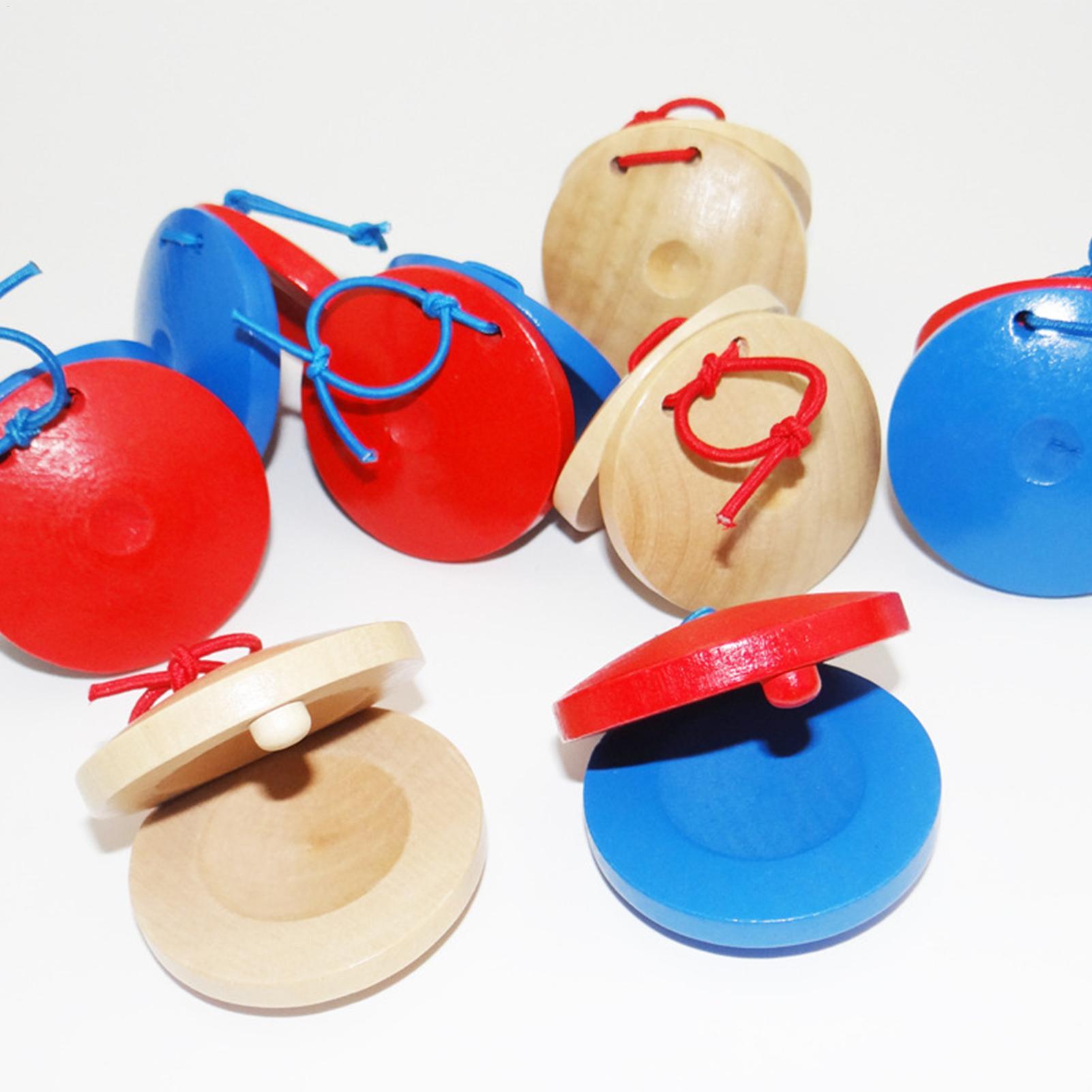 木製カスタネット子供用楽器耐久性のある小さな指カスタネット教 - Musical Instrument For Toddlers のレビューと価格