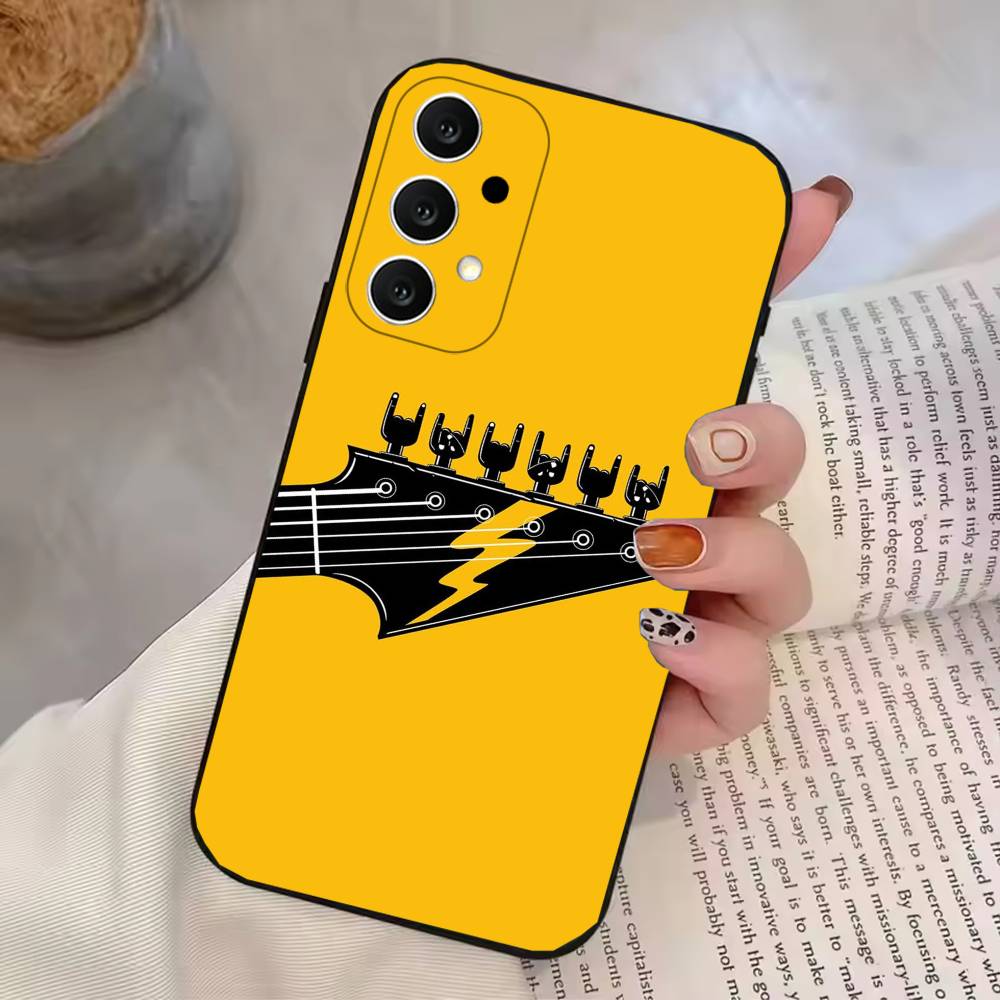 ミニマルなフラット楽器デザインのスマホケース Samsung - Musical Instrument Quotes のレビューと価格