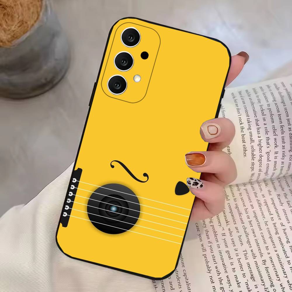 ミニマルなフラット楽器デザインのスマホケース Samsung - Musical Instrument Quotes のレビューと価格
