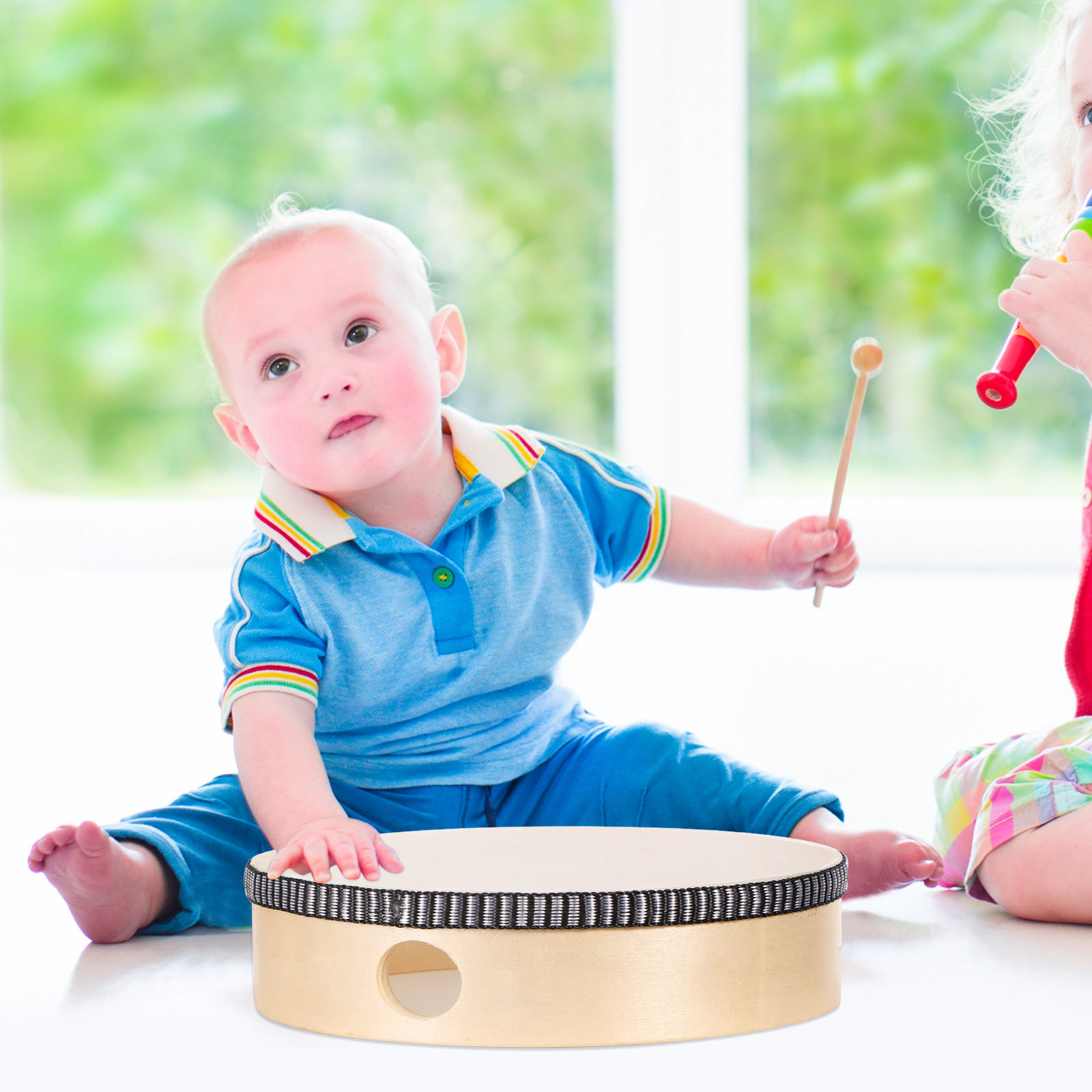 6個入り幼児用ハンドドラムセット 6インチ、8インチ、10イ - Musical Instrument For Toddlers のレビューと価格