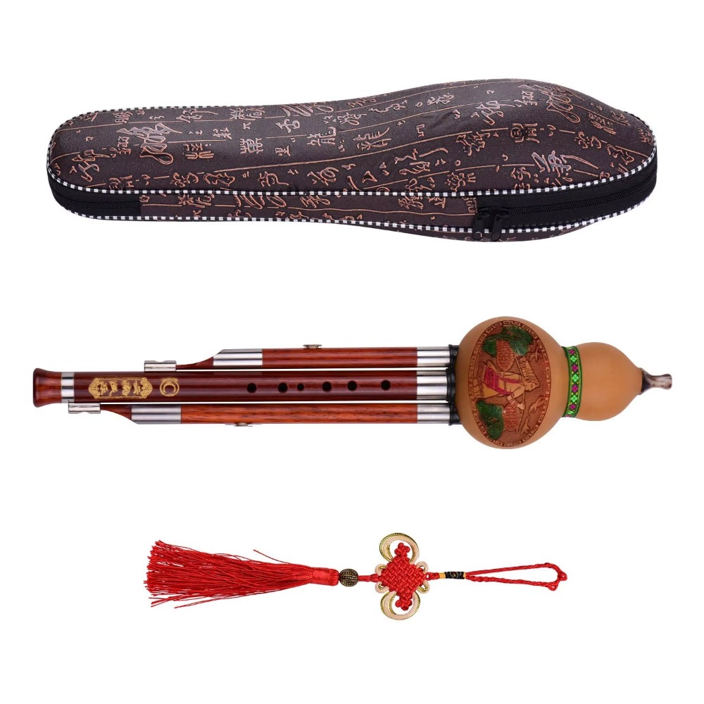 3トーンCキー フルート型笛 木製管 中国伝統楽器 中国結び - Musical Instruments のレビューと価格