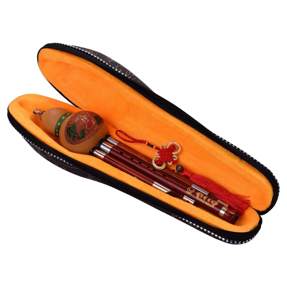 3トーンCキー フルート型笛 木製管 中国伝統楽器 中国結び - Musical Instruments のレビューと価格
