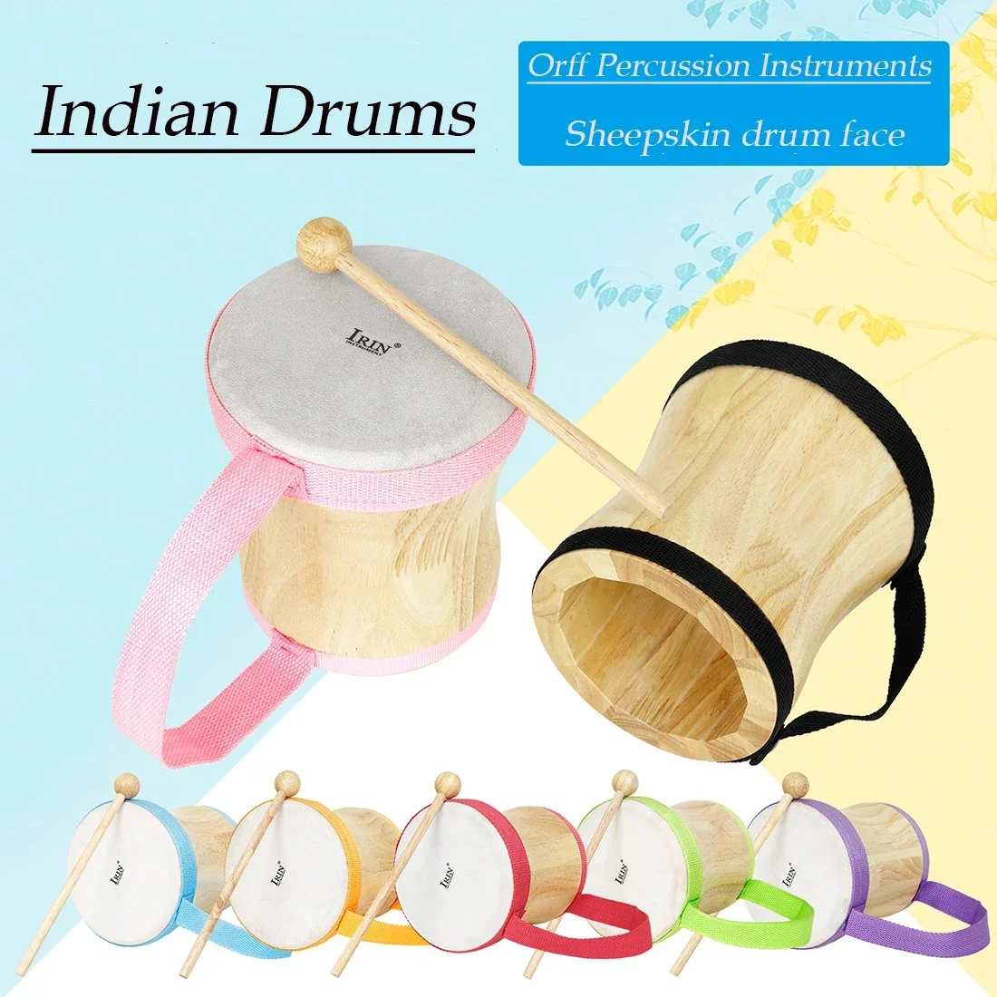 IRIN インドドラムプロフェッショナルハンドドラム木製シー - Musical Instrument Indian のレビューと価格