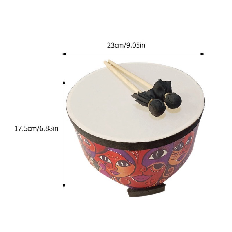ドラムフロア子供のおもちゃパーカッションインチ楽器マレットオ - Musical Instrument Of India のレビューと価格