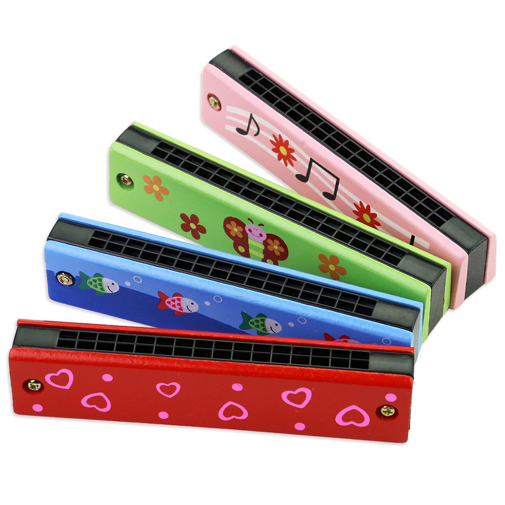 子供用ハーモニカ、子供用木製楽器おもちゃ、16穴初心者向けブ - Musical Instrument That You Blow Into のレビューと価格
