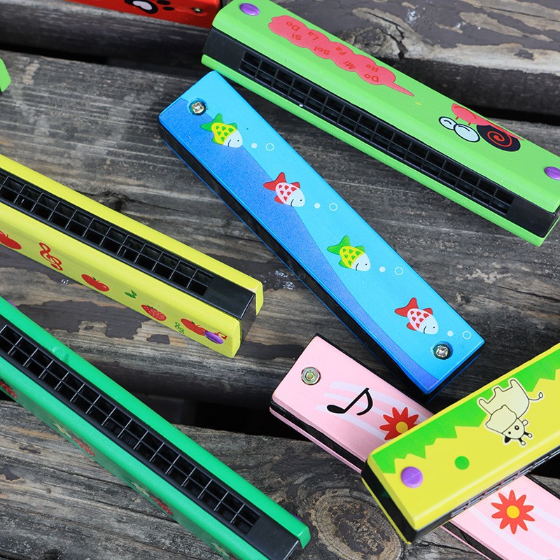 子供用ハーモニカ、子供用木製楽器おもちゃ、16穴初心者向けブ - Musical Instrument That You Blow Into のレビューと価格