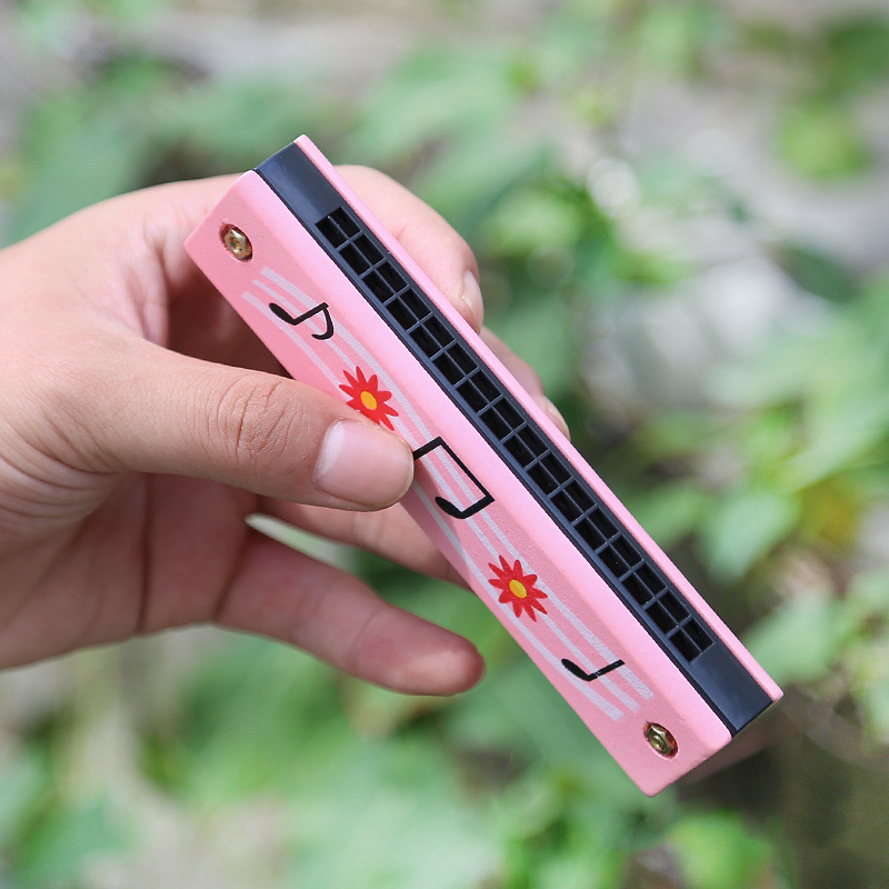 子供用ハーモニカ、子供用木製楽器おもちゃ、16穴初心者向けブ - Musical Instrument That You Blow Into のレビューと価格