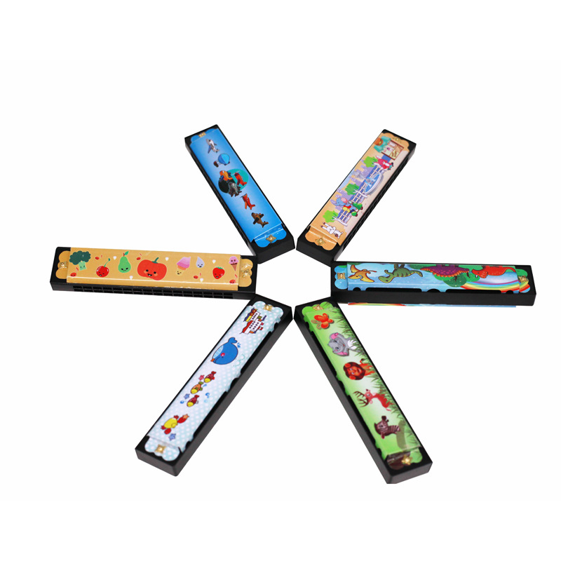 子供用ハーモニカ、子供用木製楽器おもちゃ、16穴初心者向けブ - Musical Instrument That You Blow Into のレビューと価格