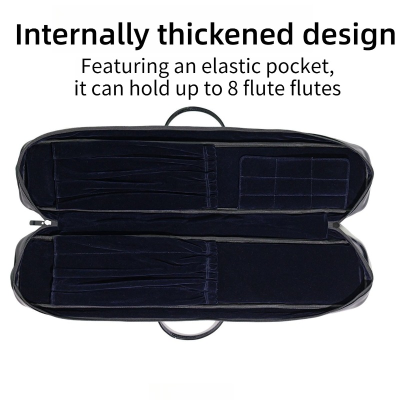 漆塗り竹製フルートバッグ 防水 耐衝撃 ポータブル ワンショ - Musical Instrument Bag のレビューと価格