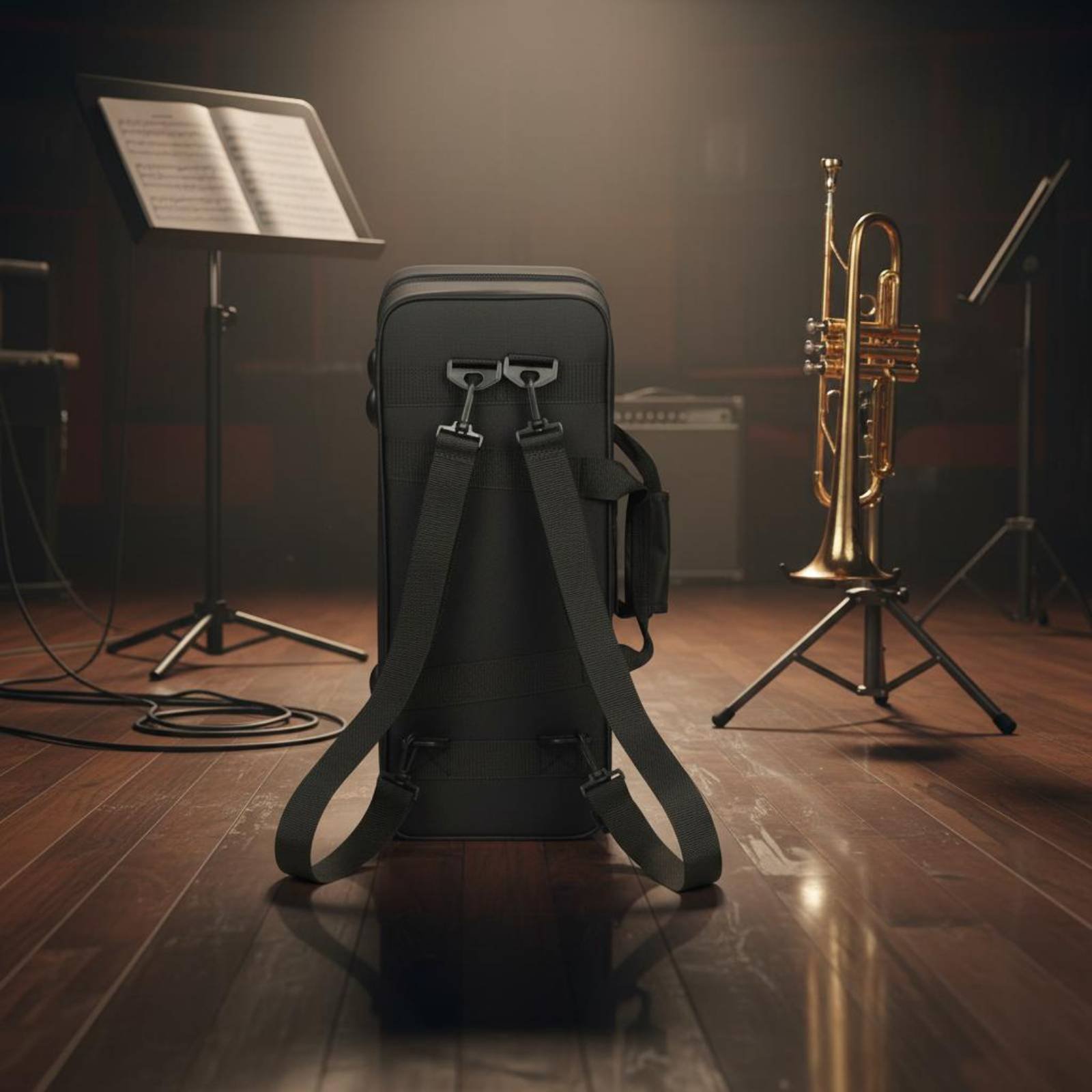 ブラックトランペットケース 厚みのあるパッド入りトランペット - Musical Instrument Bag のレビューと価格