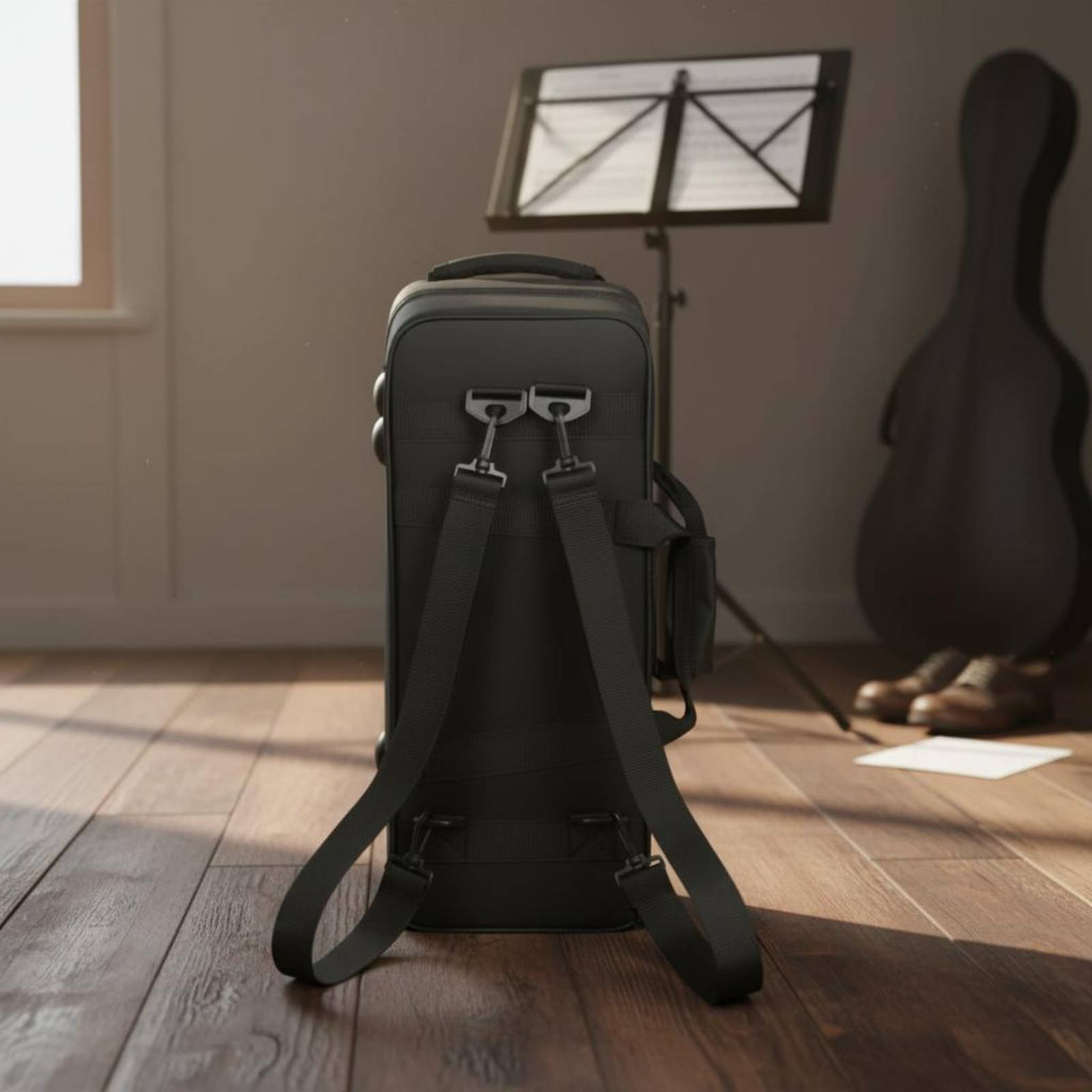 ブラックトランペットケース 厚みのあるパッド入りトランペット - Musical Instrument Bag のレビューと価格