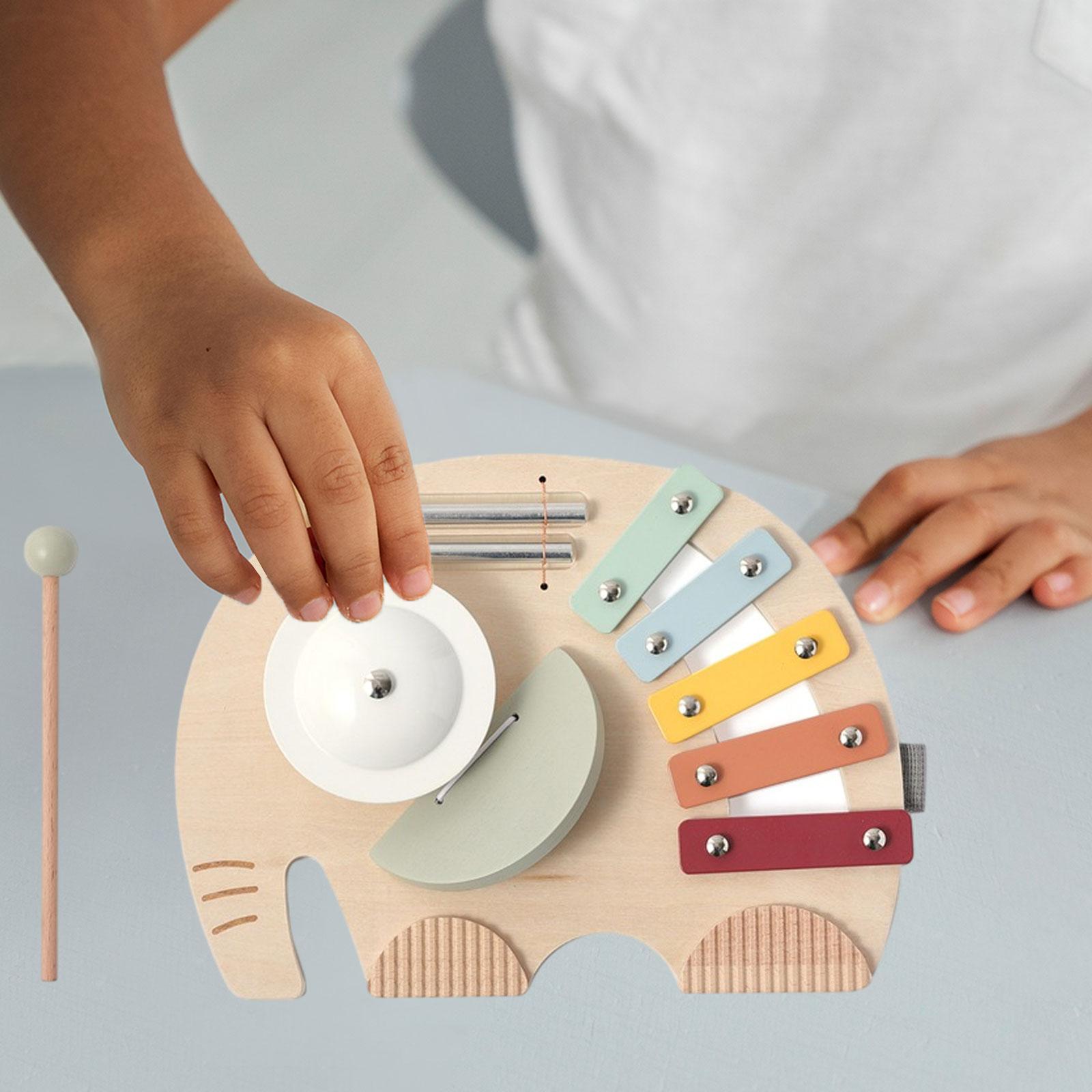 5音木製シロフォンハンドノックピアノおもちゃカラフルな楽器幼 - Musical Instrument For Toddlers のレビューと価格