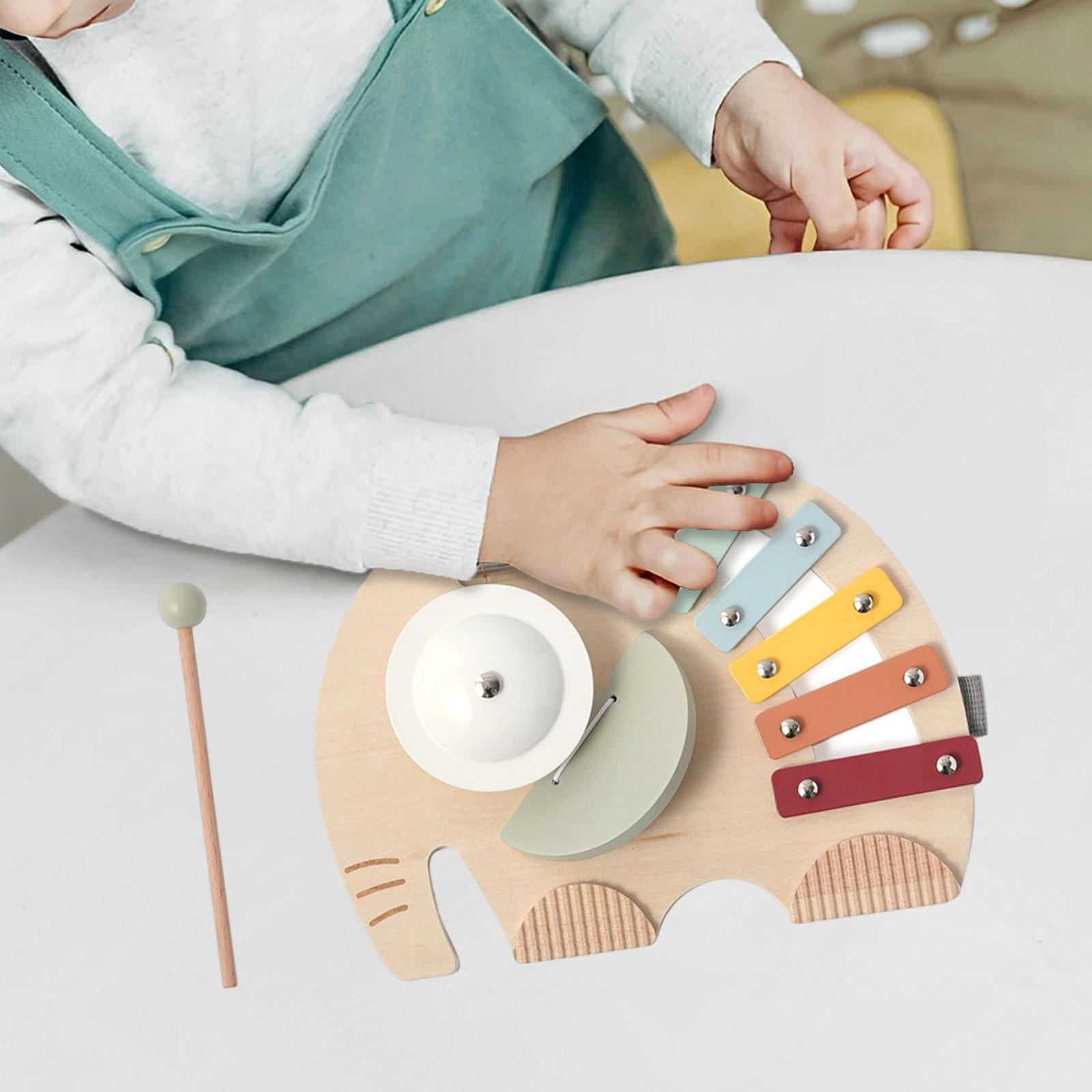 5音木製シロフォンハンドノックピアノおもちゃカラフルな楽器幼 - Musical Instrument For Toddlers のレビューと価格