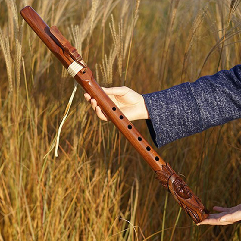 木製インド笛 6穴演奏用フルート ポータブル大人用演奏用フル - Musical Instrument Indian のレビューと価格